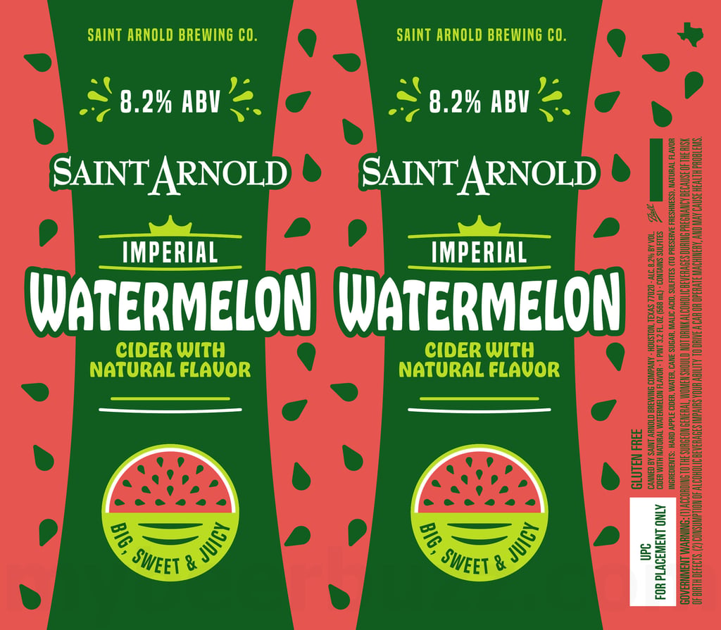 Saint Arnold Imperial Watermelon Cider 42 Saint Arnold Imperial Watermelon Cider