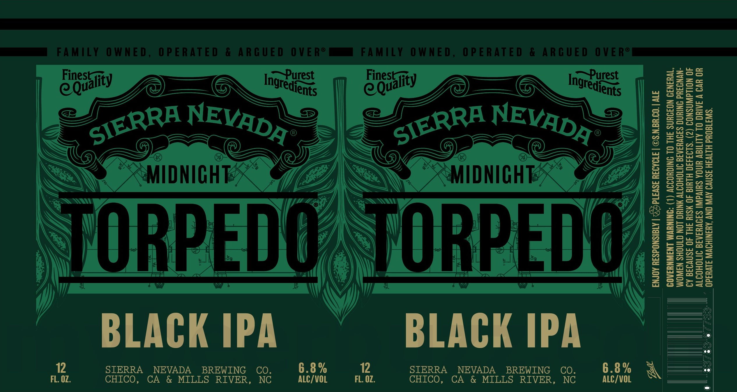 Sierra Nevada Voyager Torpedo Resinous DIPA / Midnight Torpedo Black IPA / Dual Torpedo 9 Sierra Nevada Midnight Torpedo