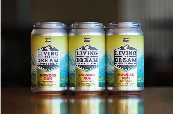 Living The Dream Brewing Powder Run Pistachio Cream Ale