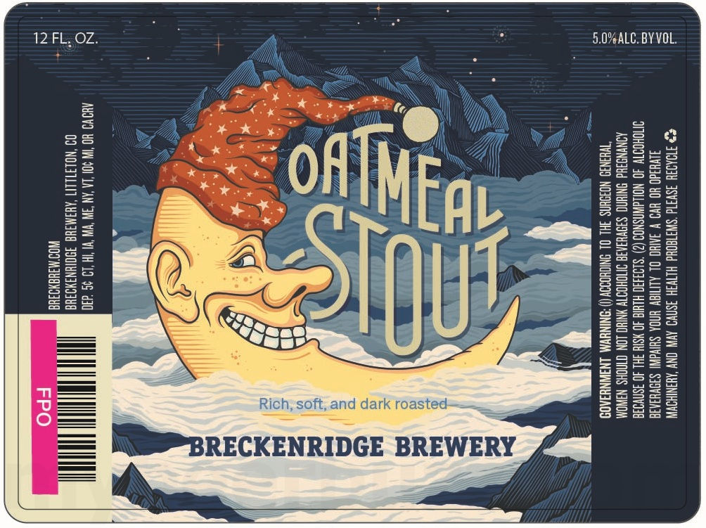Breckenridge Updating Mango Mosaic, Oatmeal Stout, Autumn Ale, Avalanche Amber, Christmas Ale, Agave Wheat, Breck Lager, Lucky U IPA & Vanilla Porter 9 2026 Breckenridge Brewery Oatmeal Stout 12-oz Bottles