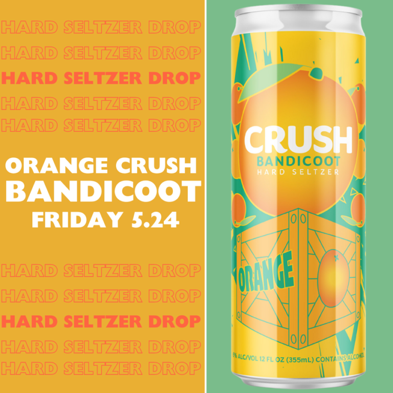 Orange Crush Bandicoot Hard Seltzer by River Horse