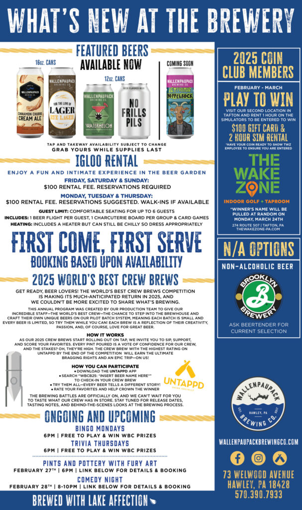 Seasonal News and Brews at WBC and TWZ2