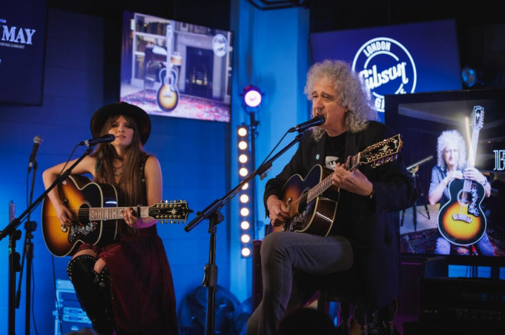 Queen Legend Sir Brian May Launches Gibson SJ-200 12-String Guitar with An Intimate Performance and Interview Live at the Gibson Garage London