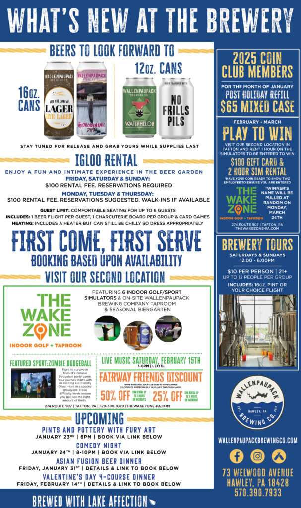 Latest Brews & News from Wallenpaupack Brewing