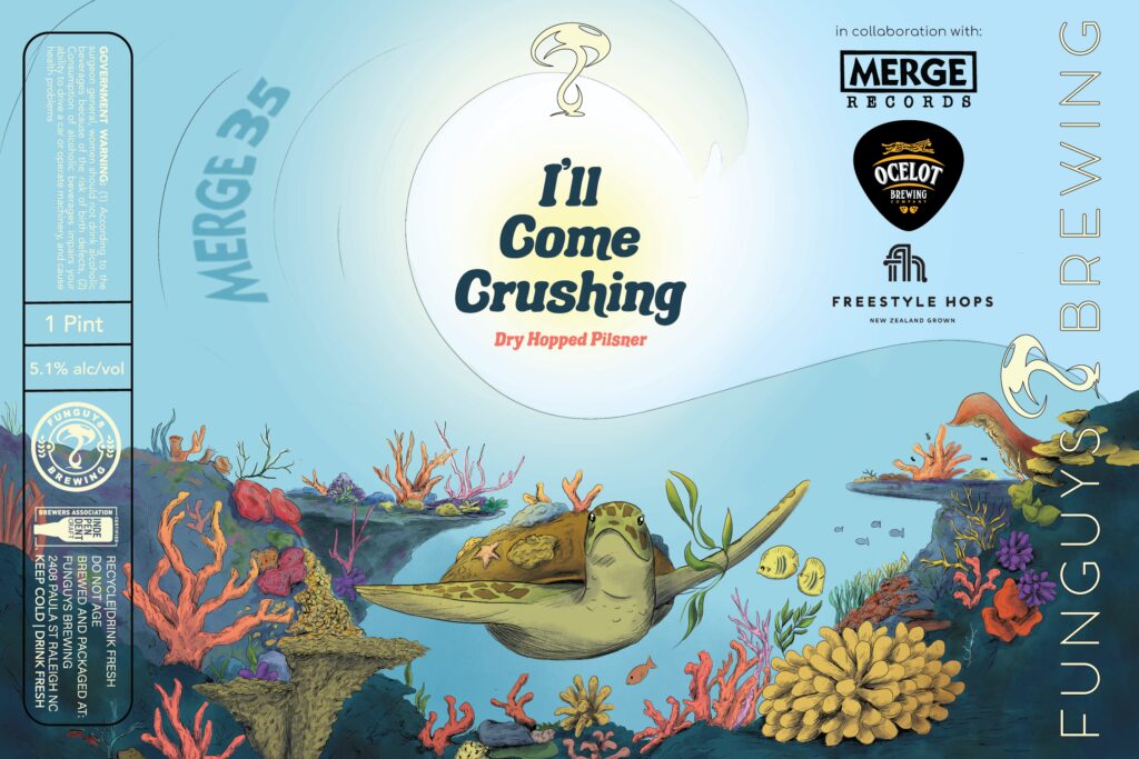 Merge Records + Ocelot + Funguys Collaborate on Merge 35 Beer and Hop Water