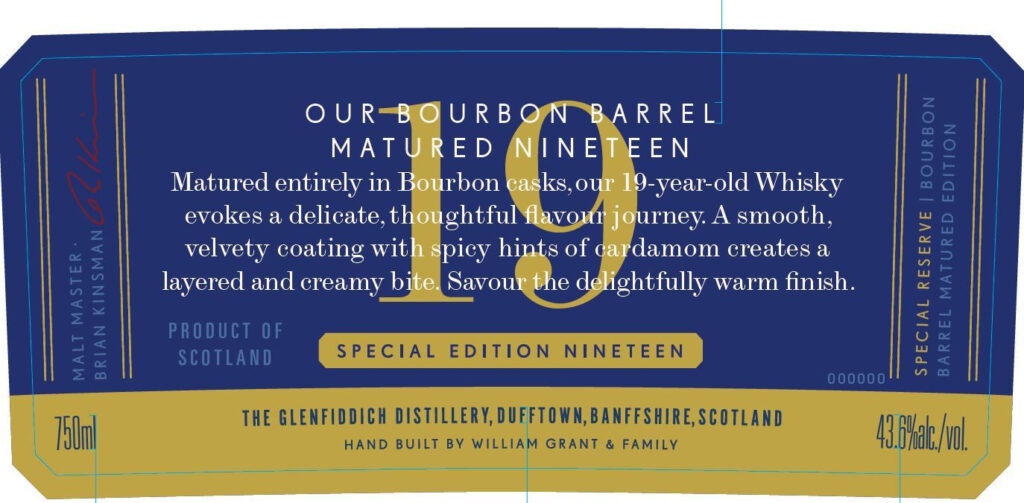 Glenfiddich Bourbon Barrel Matured Special Edition Nineteen Single Malt Scotch Whiskey