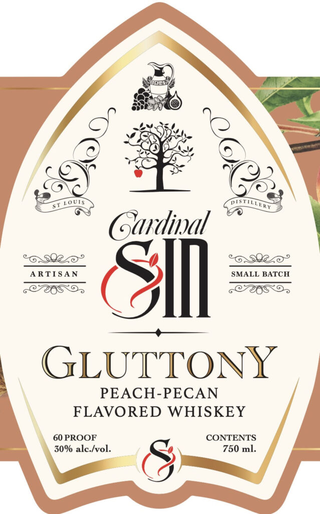 St. Louis Distillery Cardinal Sin Gluttony Peach-Peach Flavored Whiskey