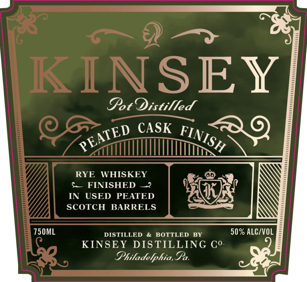 Kinsey Distilling Pot Distilled Peat Finished Rye Whiskey Finished In Used Peated Scotch Barrels