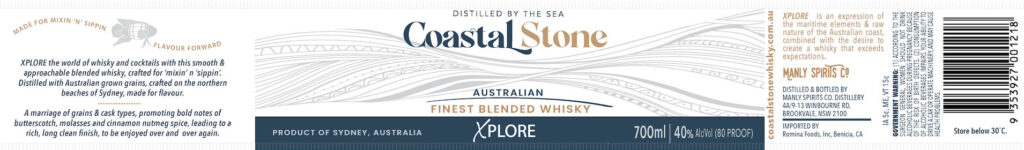 Coastal Stone Xplore Australian Blended Whiskey