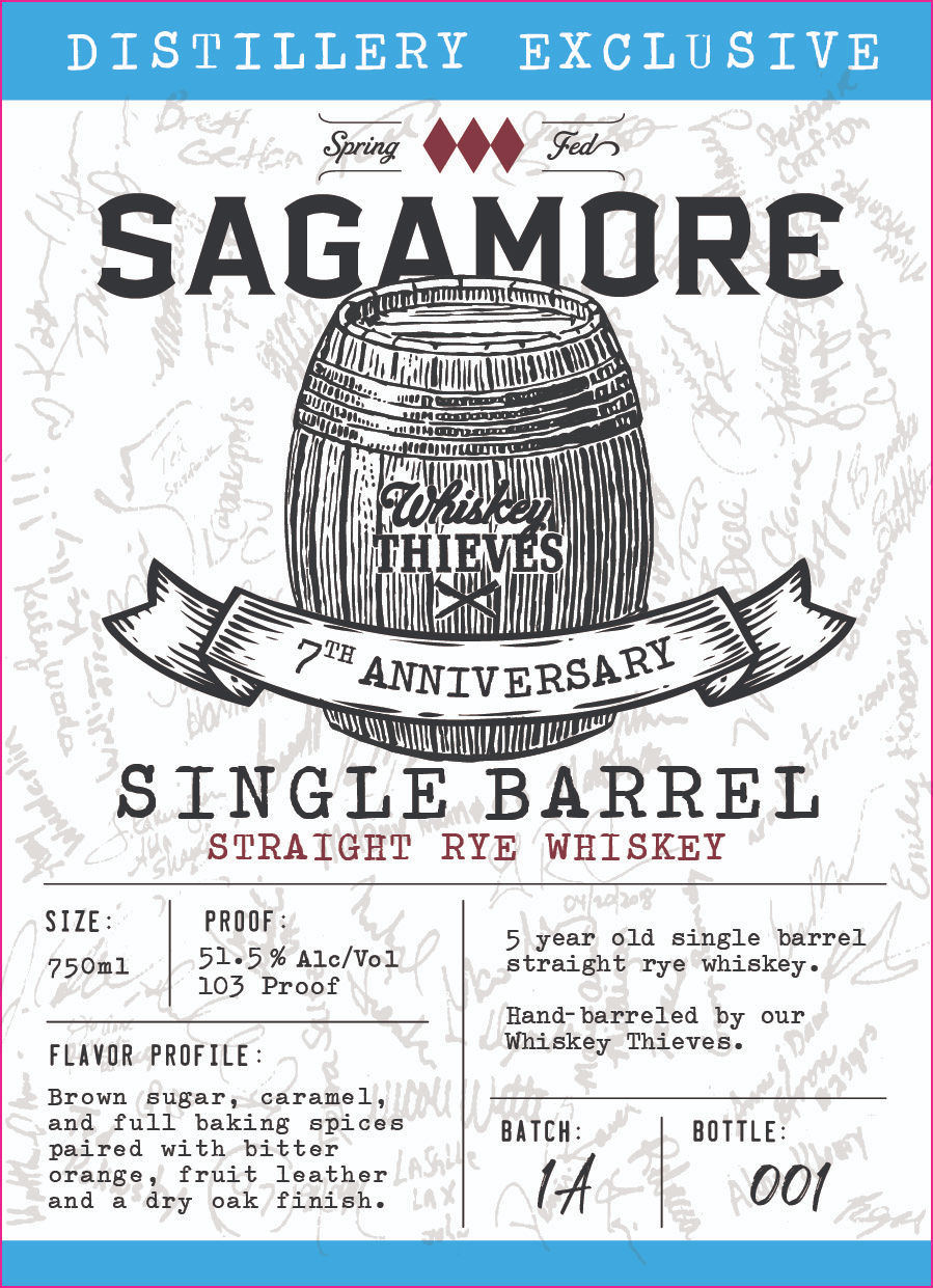 Sagamore 7th Anniversary Distillery Exclusive Single Barrel Straight Rye Whiskey