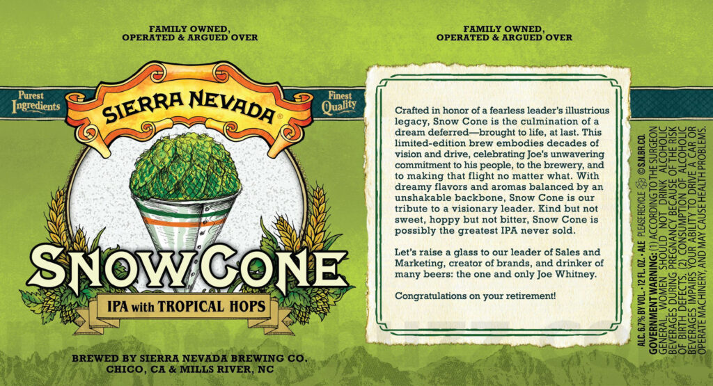 Sierra Nevada Adding Snow Cone IPA