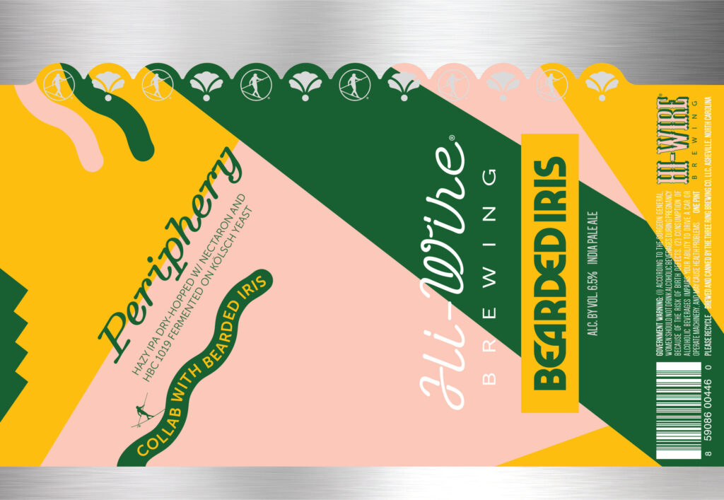 Hi-Wire & Bearded Iris Collaborate On Periphery / West Coast Pils / Mint Condition / P.O.G. Pitch