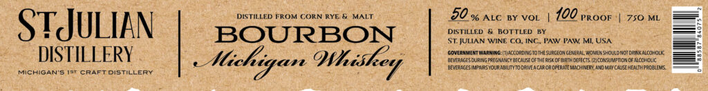 St Julian Distillery Bourbon Michigan Whiskey