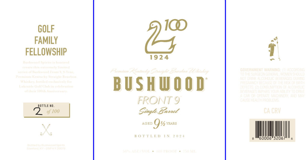 Bluegrass Bottling Bushwood Front 9 Single Barrel 9.5-Year Premium Straight Bourbon Whiskey