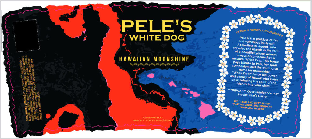Haleiwa Distilling Pele’s White Dog Hawaiian Moonshine