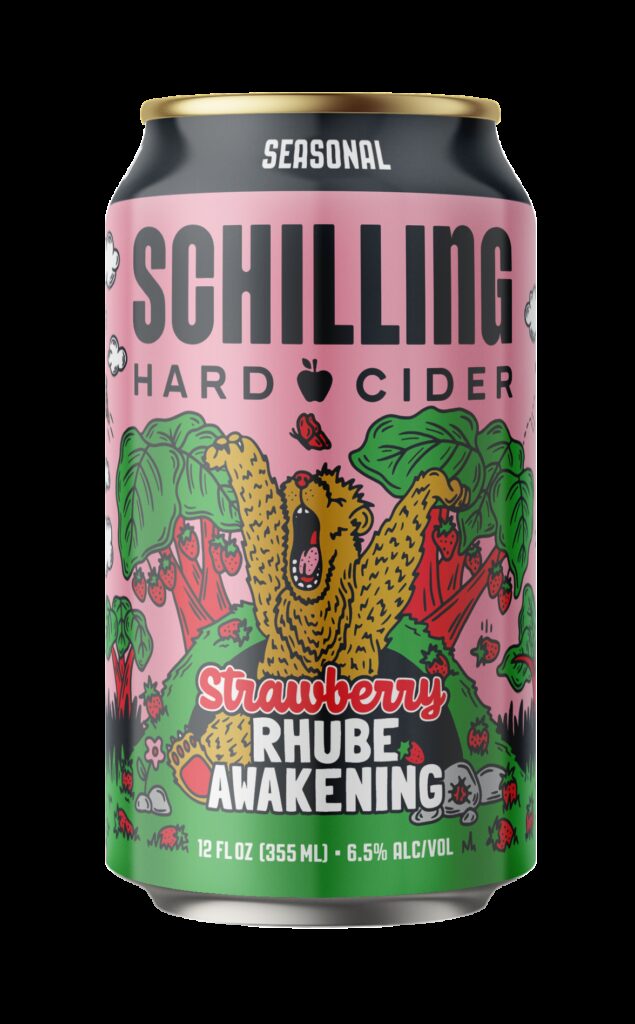 Schilling Hard Cider Releasing Strawberry Rhube Awakening