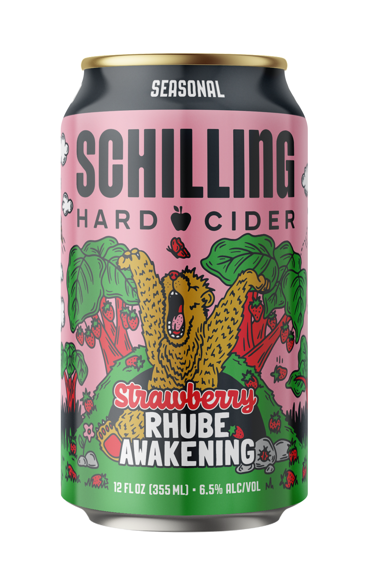 Schilling Hard Cider Releasing Strawberry Rhube Awakening