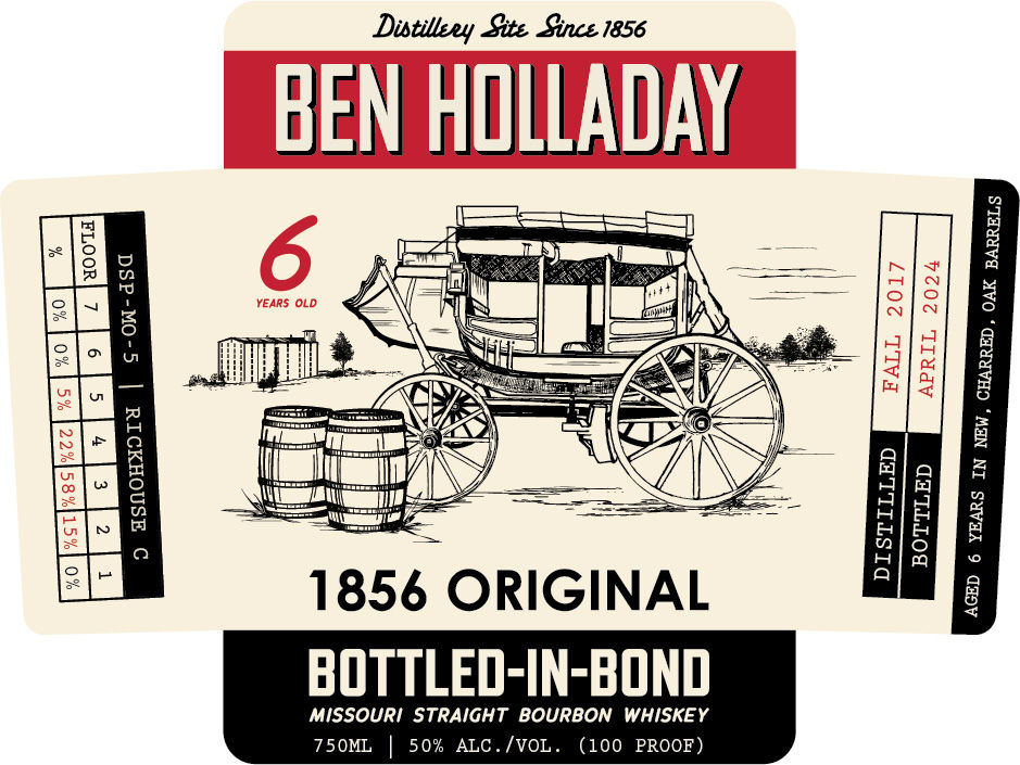 Ben Holladay 1856 Original Bottled-In-Bond Missouri Straight Bourbon Whiskey