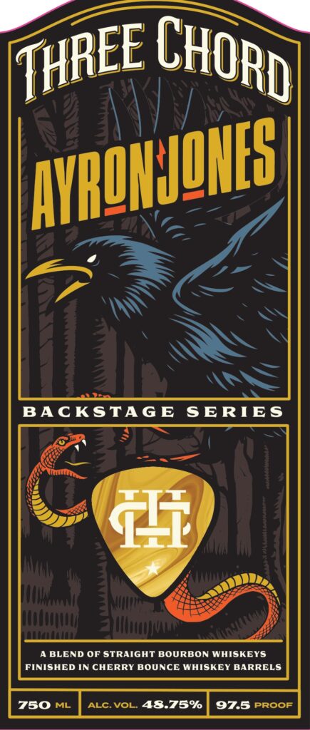 Three Chord Bourbon Backstage Series Ayron Jones Straight Bourbon Whiskey Blend Finished In Cherry Bounce Barrels