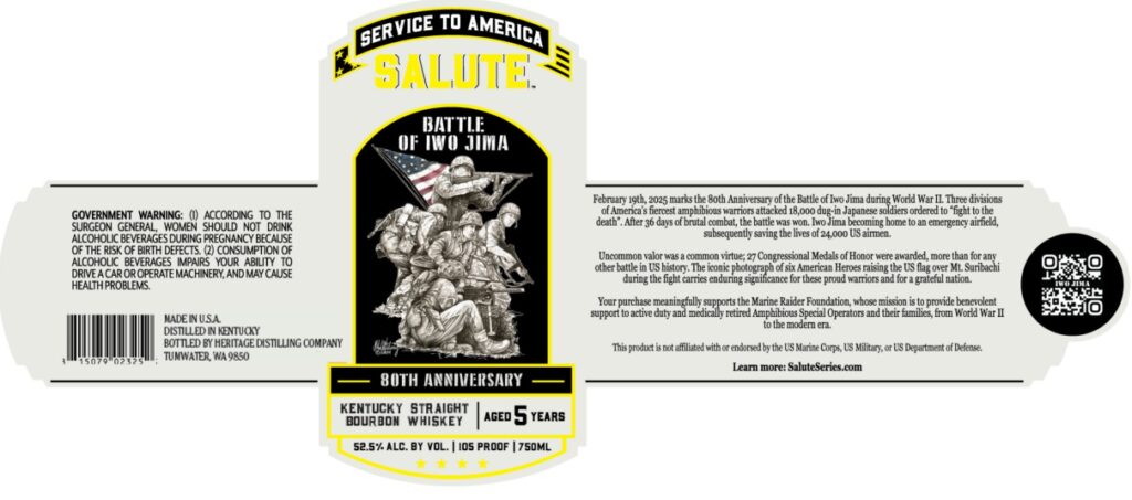 Heritage Distilling Service To America Salute Battle Of Iwo Jima 80th Anniversary Kentucky Straight Bourbon Whiskey