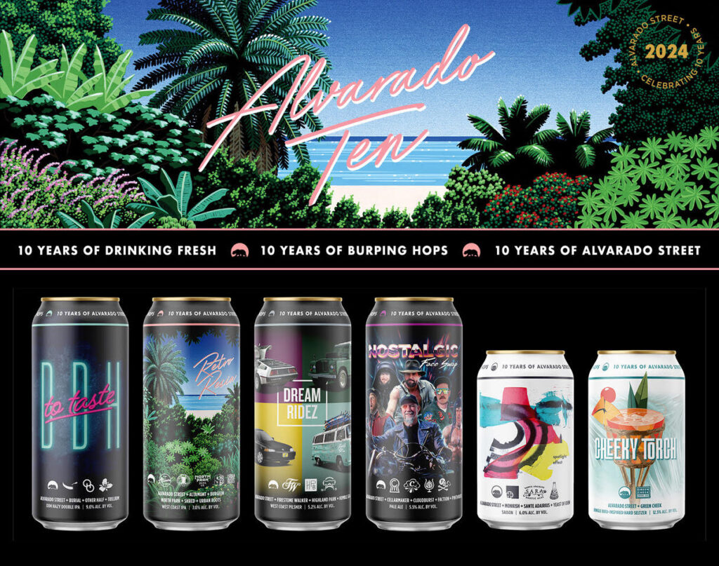 Alvarado Street Brewery Celebrates 10th Anniversary w/ Three Events on the Monterey Peninsula + Releases Six Epic 10th Anniversary Collaboration Beers (May 3 – 5, 2024)