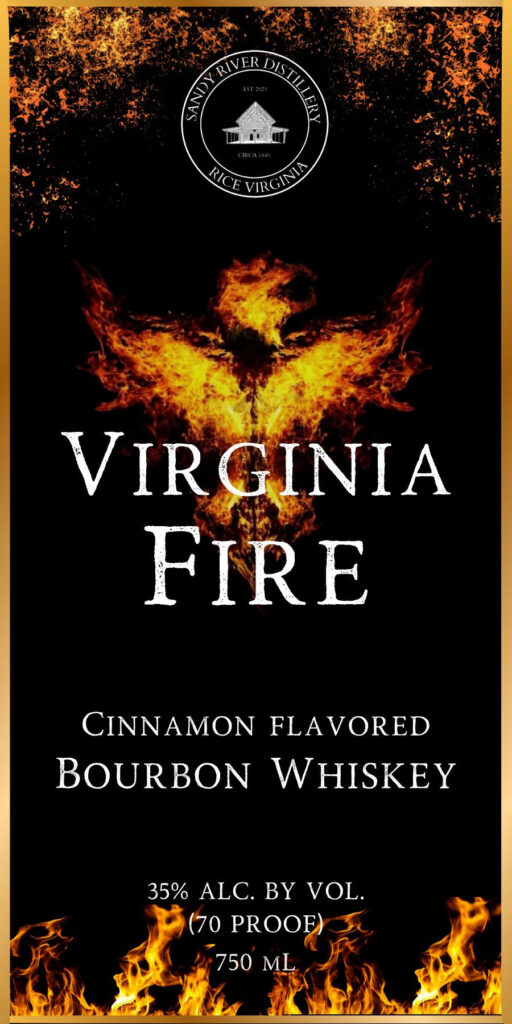 Sandy River Distillery Virginia Fire Cinnamon Flavored Bourbon Whiskey
