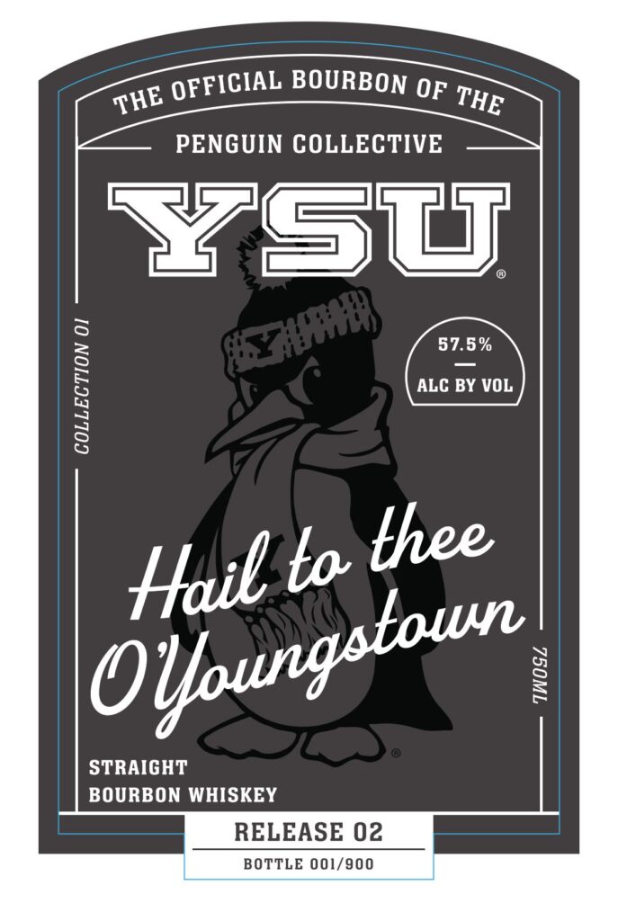 Swilled Dog Spirits YSU Hail To Thee O’Youngstown The Official Bourbon Of The Penguin Collective Release 02