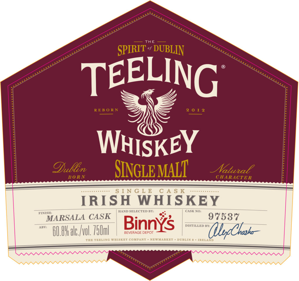 Teeling Single Malt Marsala Cask Irish Whiskey For Binny’s Beverage Depot