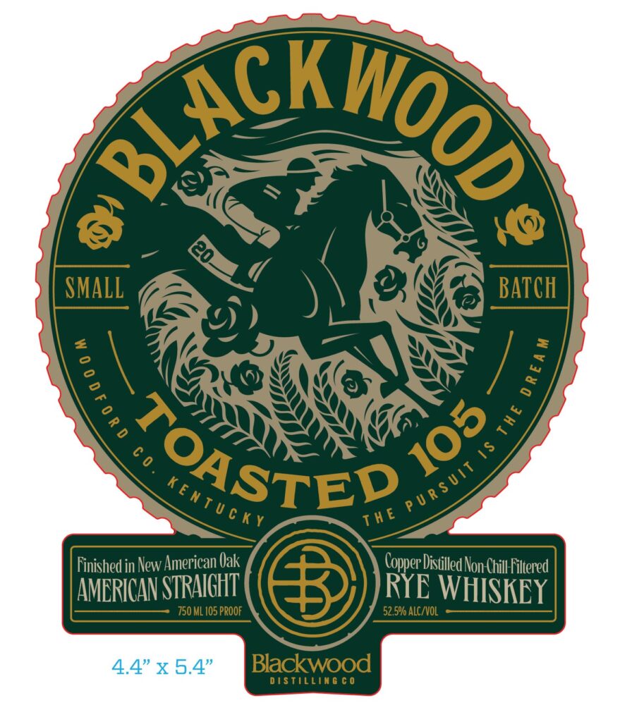Blackwood Distilling Small Batch Toasted 105 American Straight Rye Whiskey