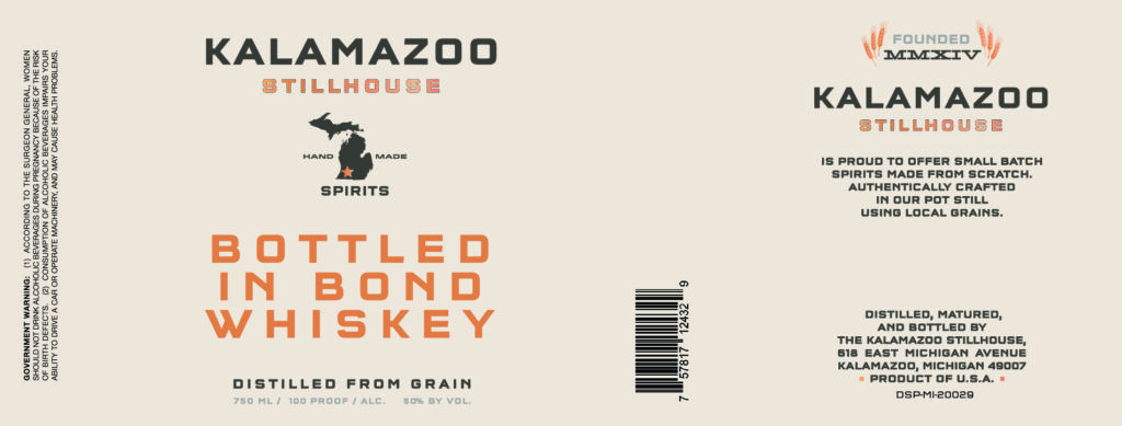 Kalamazoo Stillhouse Bottled In Bond Whiskey