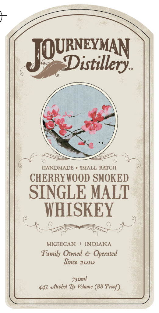 Journeyman Distillery Small Batch Cherrywood Smoked Single Malt Whiskey