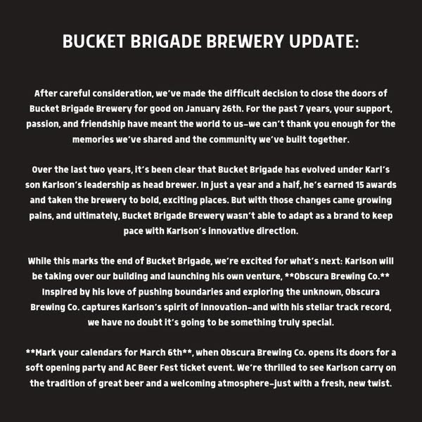 Bucket Brigade Brewery Closing In Cape May, NJ