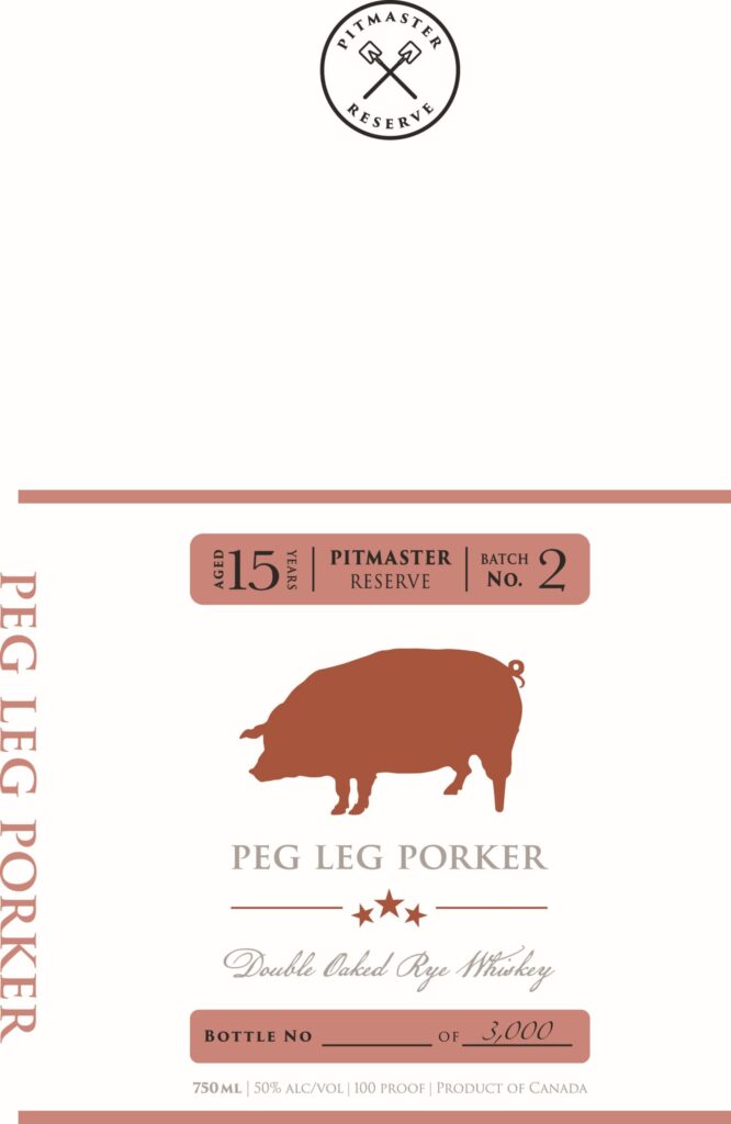 Teal Hollow Distillery Peg Leg Porker Double Oaked Rye Whiskey