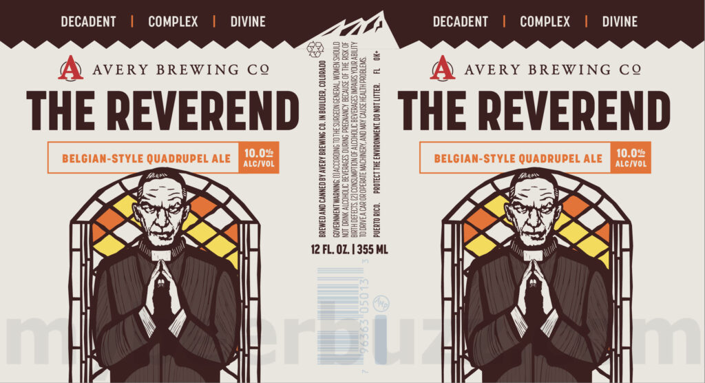 Avery Updating The Reverend 12oz Cans