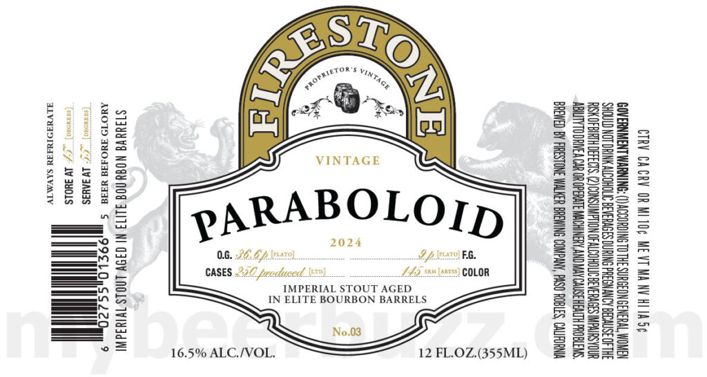 Firestone Walker Paraboloid Returning For 2024