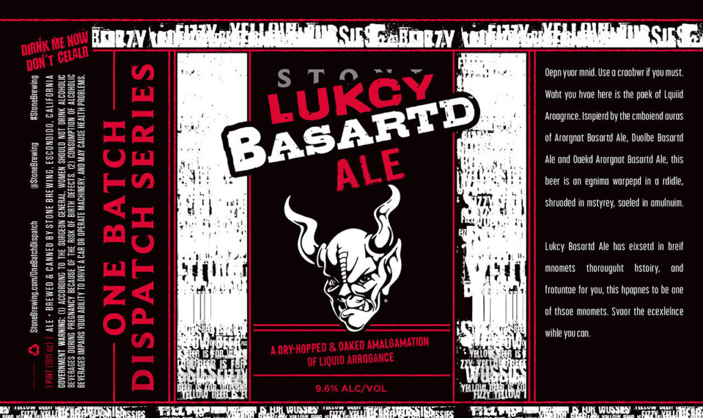 Stone Lukcy Basartd Ale Returning As One Batch Dispatch Series Can