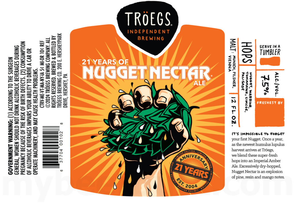 Tröegs Working On the 21st Anniversary Of Nugget Nectar 2025