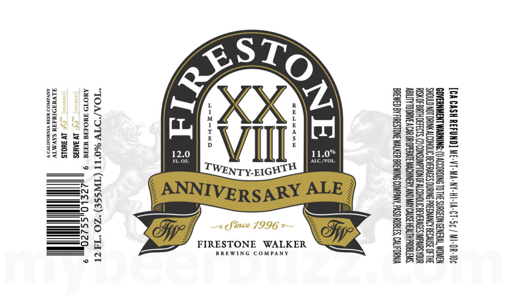 Firestone Walker Reveals 28th Anniversary Ale