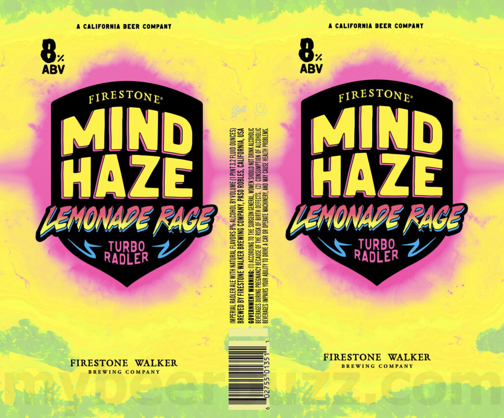 Firestone Walker Adding Mind Haze Lemonade Rage Turbo Radler