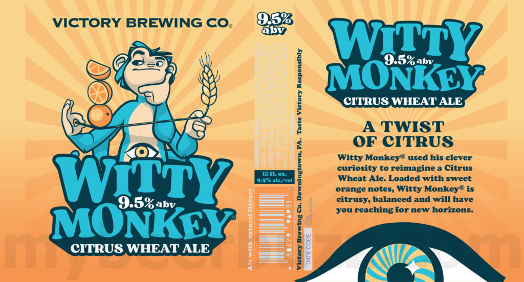 Victory Adding Witty Monkey Citrus Wheat Ale