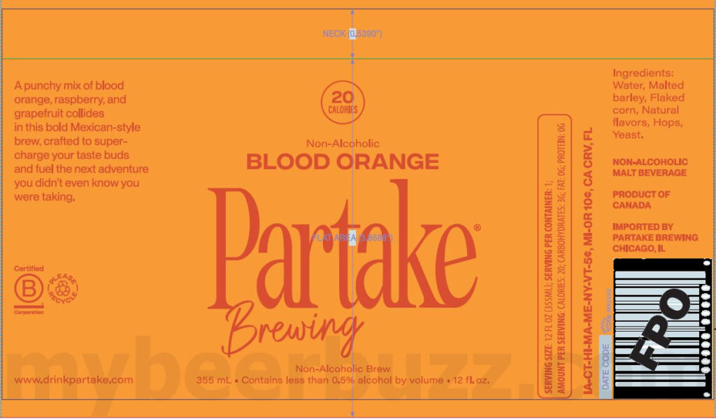 Partake Releasing Brewer’s Release Blood Orange