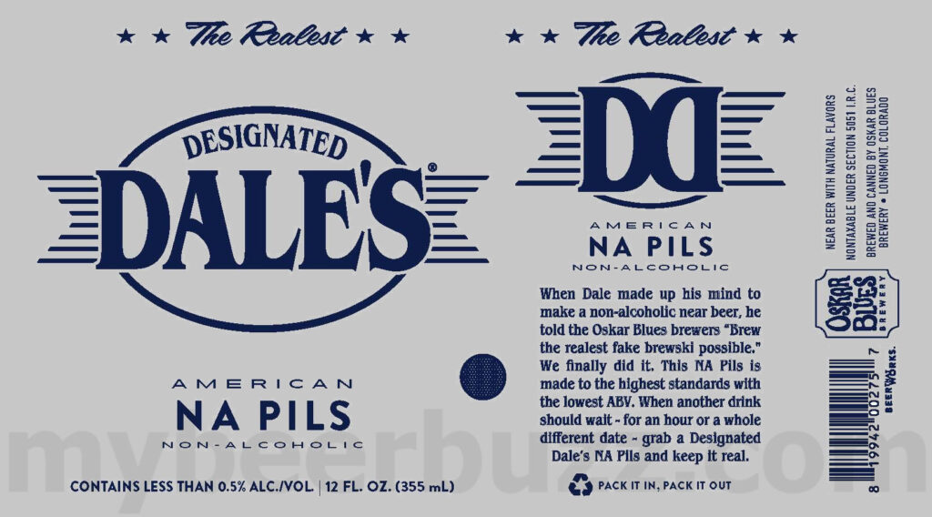 Oskar Blues Adding Designated Dale’s NA Pils