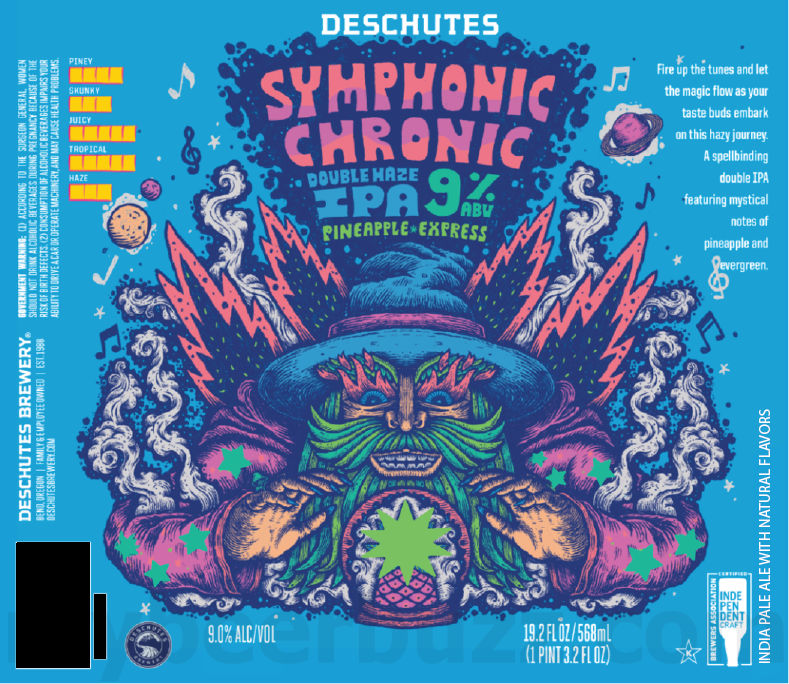 Deschutes Adding Symphonic Chronic Double Haze IPA Pineapple Express, 2025 Symphonic Chronic West Coast-Style IPA & Symphonic Chronic Double Juicy