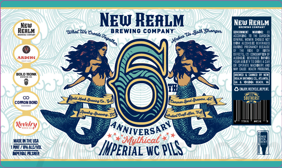 New Realm Teaming Up With Four Breweries For 6th Anniversary Mythical Imperial WC Pils