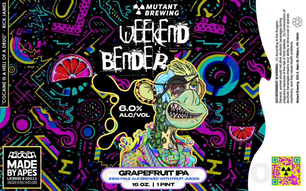 Mutant Brewing Adding Weekend Bender Grapefruit IPA