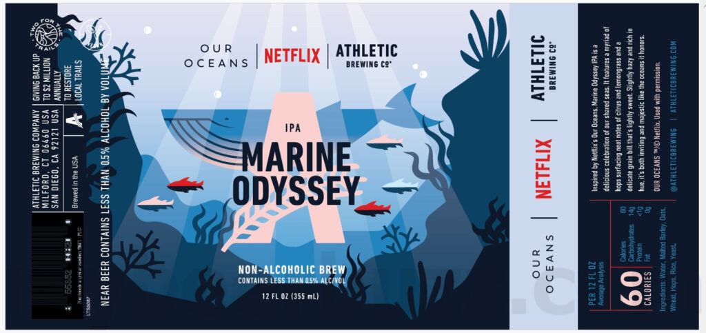 Athletic Brewing & Netflix Team Up For Marine Odyssey / Triple Palm / Moscow “Mule” / Paloma / Host & Toast / Mango Sour / “Paloma” / “Spritz” / Vita Chiara / “Bellini” / Side Stage / Lite Lime & Salt / Spruce & Juniper / Fruited Fields / Dark & Gourdy