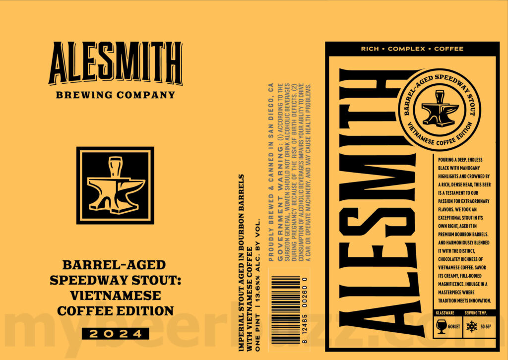 AleSmith Barrel-Aged Speedway Stout: Vietnamese Coffee Edition 2024 & Barrel-Aged Speedway Stout 2024
