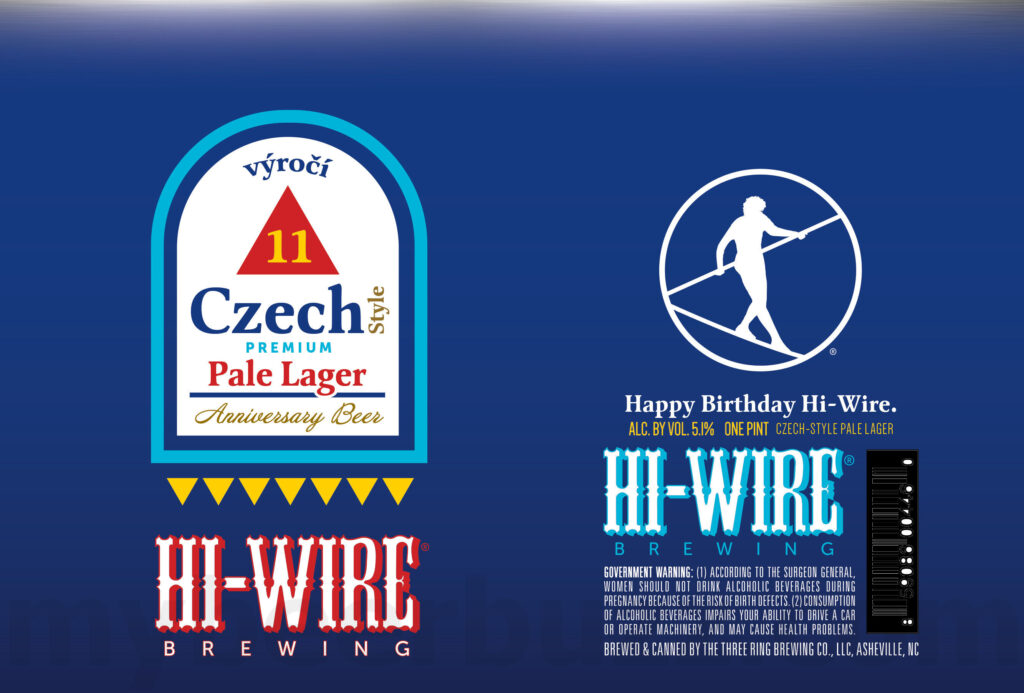 Hi-Wire Adding Výročí 11 Czech-Style Premium Pale Lager Anniversary Beer