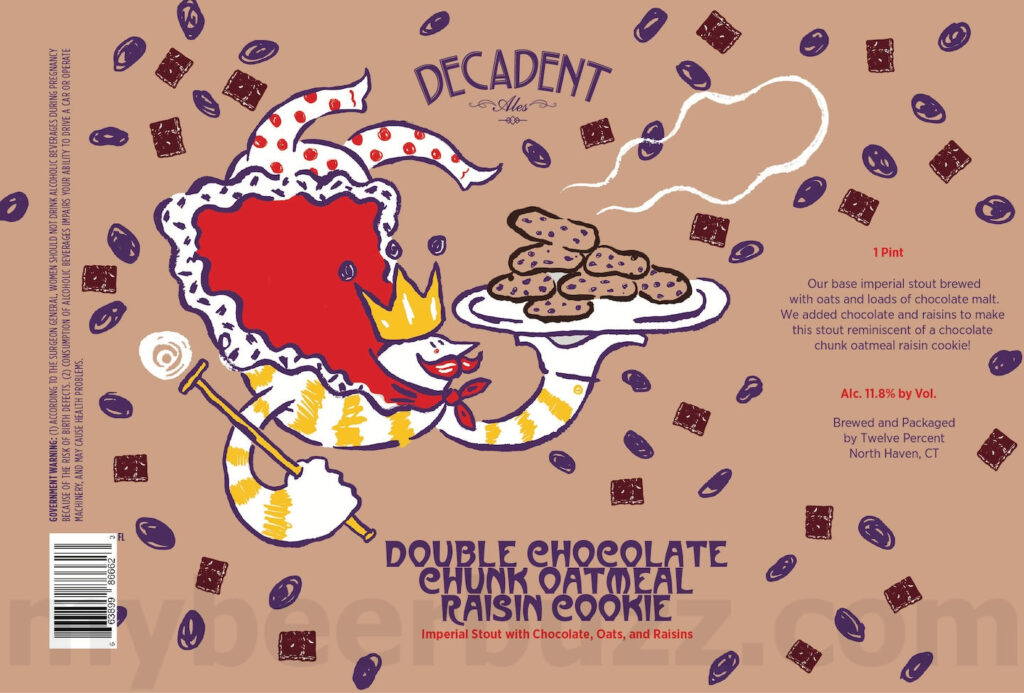 Decadent Ales Adding Double Chocolate Chunk Oatmeal Raisin Cookie