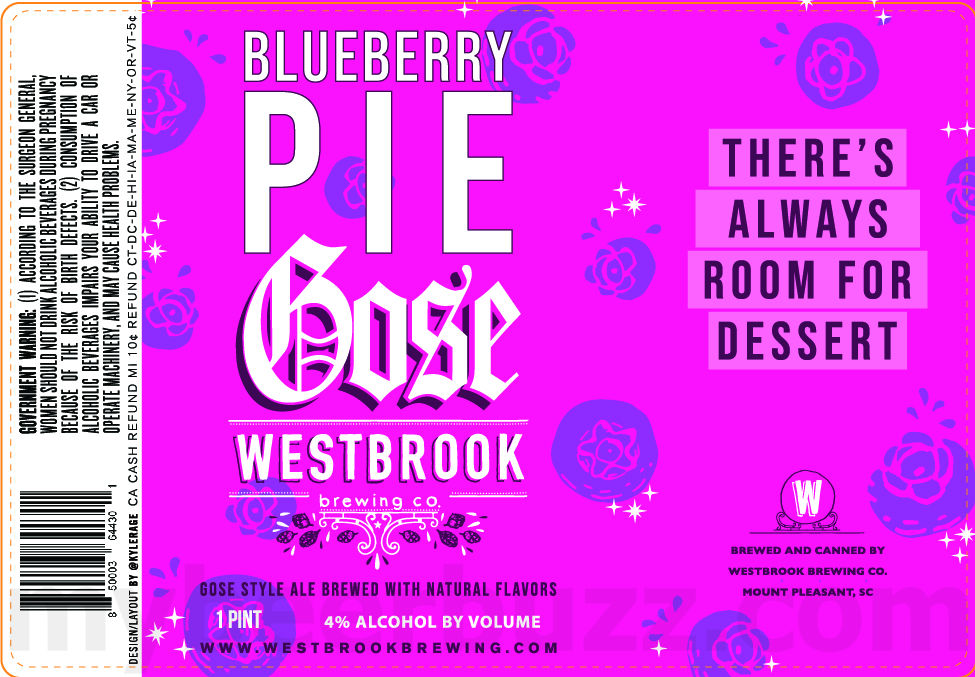 Westbrook Working On Blueberry Pie Gose, Peach Pie Gose & Shore Leave Lager